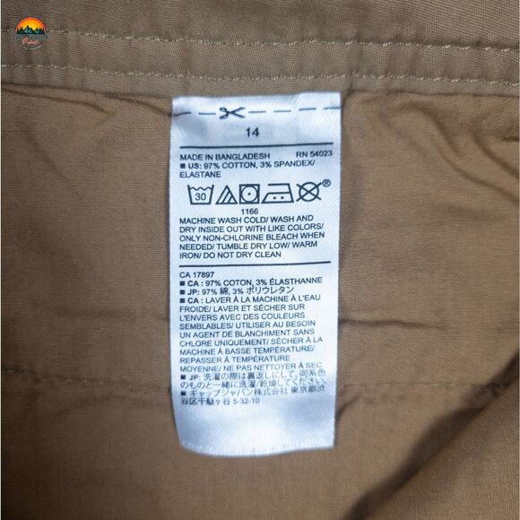 NWT Banana Republic Chino Shorts Brown 5" Flat Front Pockets Women's Size 14 - Picture 10 of 10